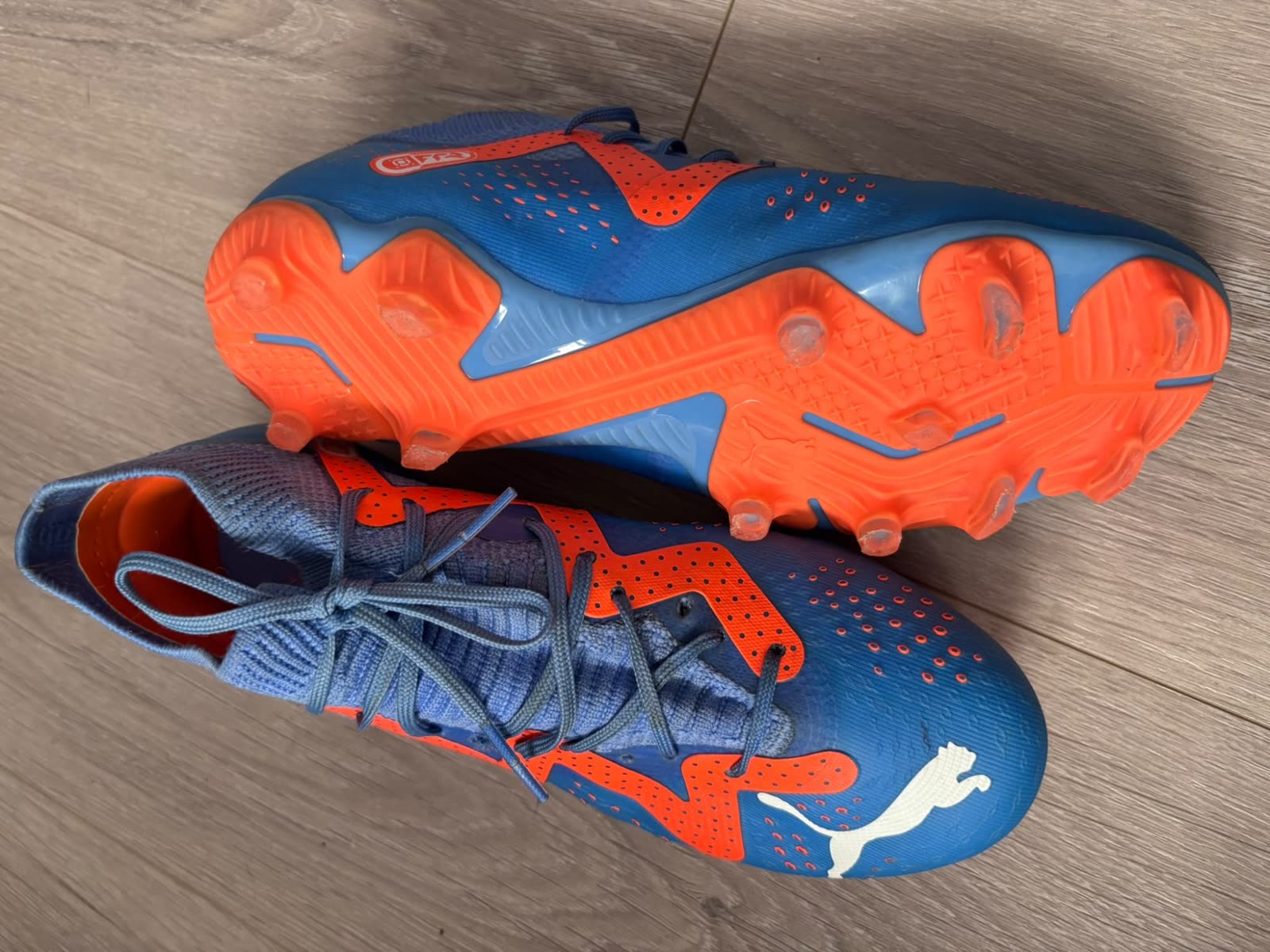 Puma Future soccer cleats (FG), blue / orange, photo 1