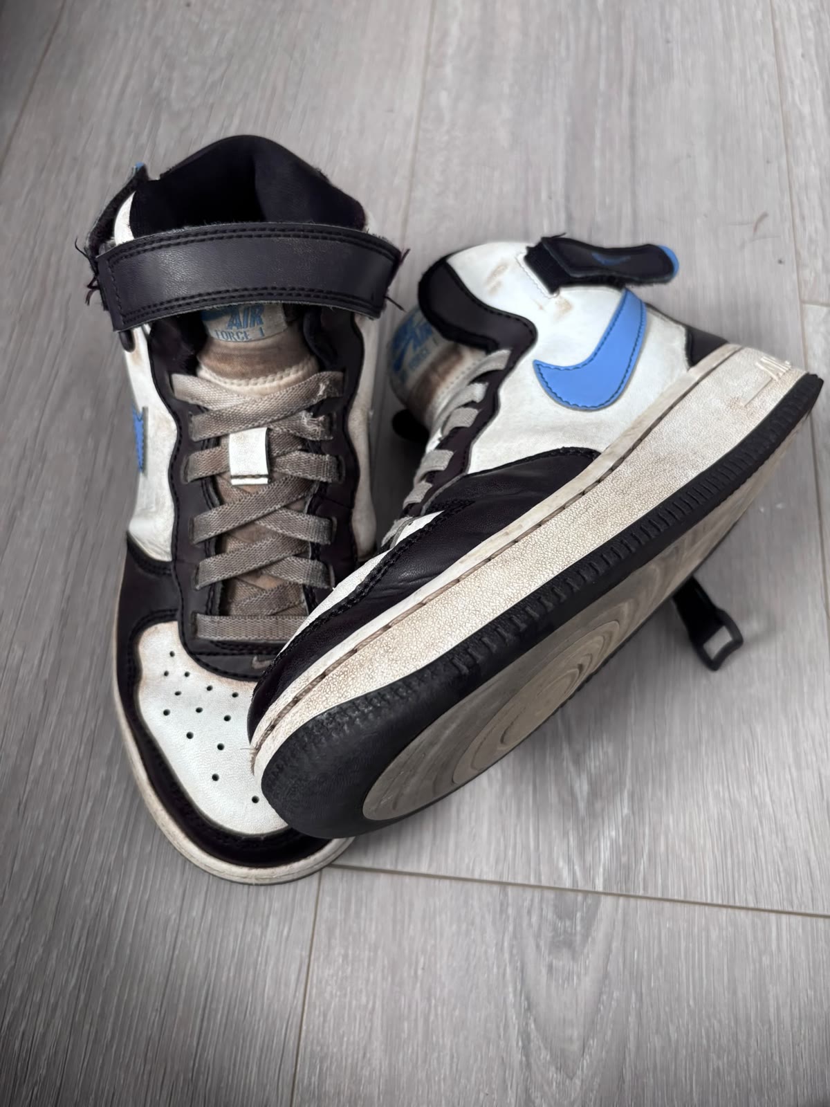 Nike Air Force 1 Mid, white / black / blue, photo 1