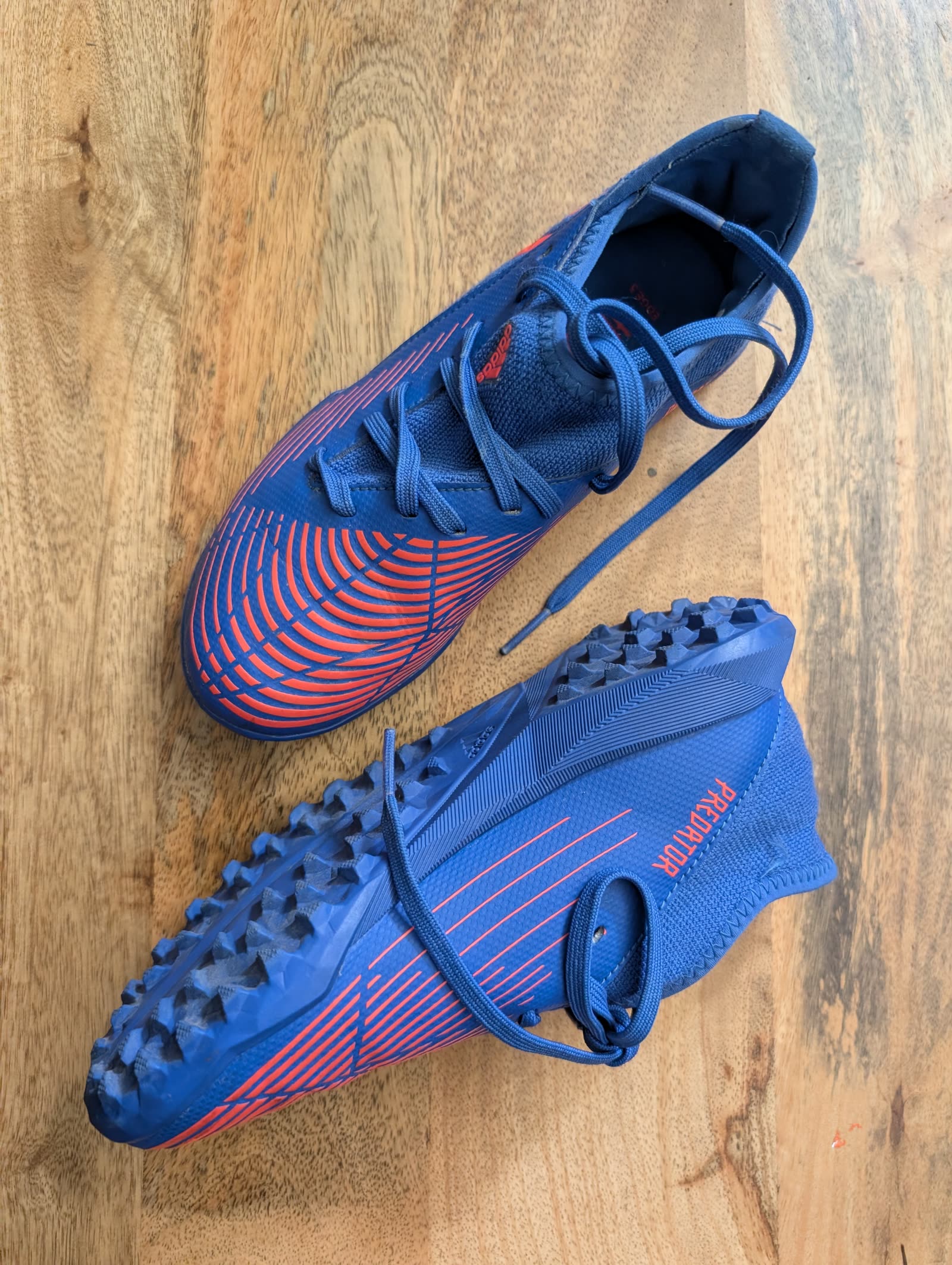 adidas Predator Edge.3 TF turf shoes, blue/solar red, photo 1