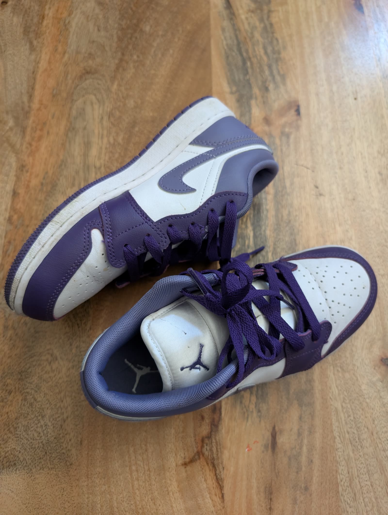 Air Jordan 1 Low GS, Court Purple/White/Dusty Amethyst (553560-551), photo 1